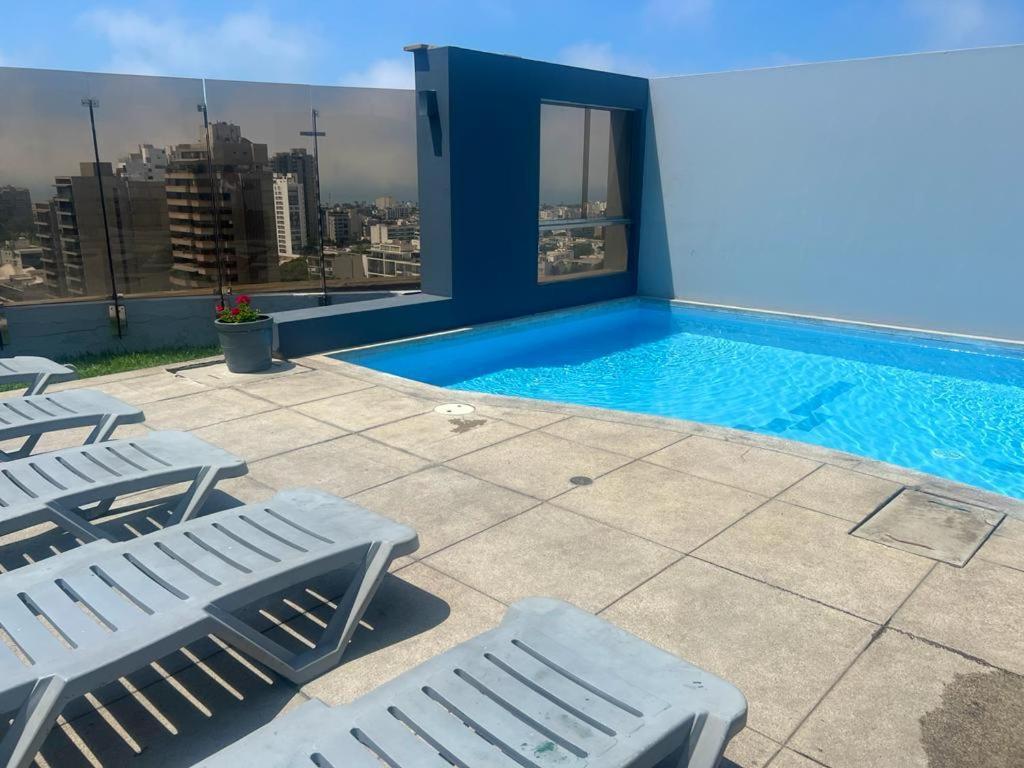 Apartamento Acogedor departamento en San Isidro con excelente vista Lima Exterior foto